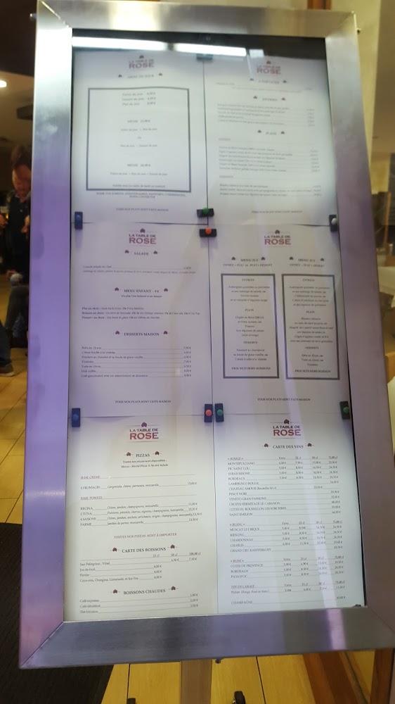 LA TABLE DE ROSE - Menu Image 3